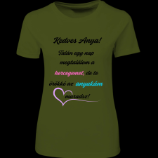 Createyou Kedves Anya - Női - Sötétzöld - XL női póló