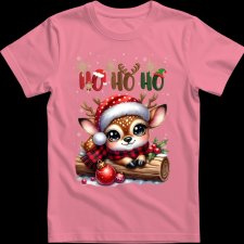 Createyou Kicsi szarvas HoHoHo - Férfi - Pink - 3XL férfi póló