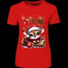 Createyou Kicsi szarvas HoHoHo - Női - Piros - XL