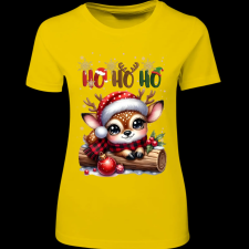 Createyou Kicsi szarvas HoHoHo - Női - Sárga - M női póló