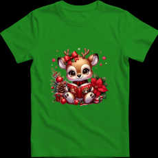 Createyou Kicsi szarvas olvas - Férfi - Zöld - S