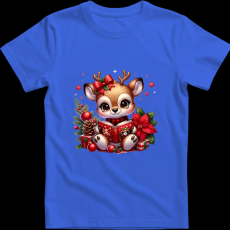 Createyou Kicsi szarvas olvas - Gyermek - Királykék - XL