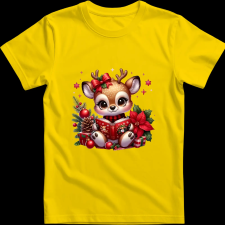 Createyou Kicsi szarvas olvas - Gyermek - Sárga - S gyerek póló