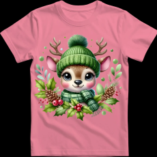 Createyou Kicsi szarvas zöldben - Férfi - Pink - 2XL