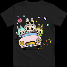 Createyou Labubu, autóval - Gyermek - Fekete - M