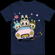 Createyou Labubu, autóval - Gyermek - Sötétkék - M