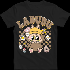 Createyou Labubu, barna - Gyermek - Fekete - M gyerek póló