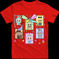 Createyou Labubu, bélyeg - Férfi - Piros - L