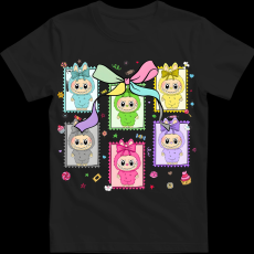 Createyou Labubu, bélyegek - Gyermek - Fekete - S