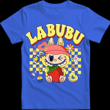 Createyou Labubu eperrel, sárga - Gyermek - Királykék - M gyerek póló