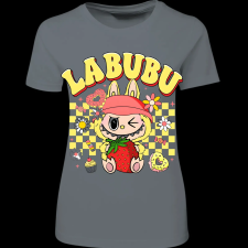 Createyou Labubu eperrel, sárga - Női - Szürke - 2XL női póló
