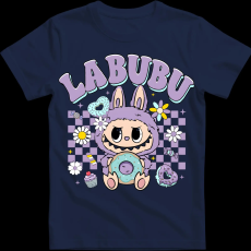 Createyou Labubu és a fánk, lila - Férfi - Sötétkék - 3XL