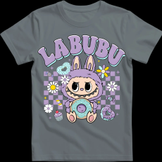 Createyou Labubu és a fánk, lila - Férfi - Szürke - 2XL