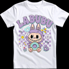 Createyou Labubu és a fánk, lila - Gyermek - Fehér - M