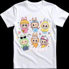 Createyou Labubu, hatan vannak - Gyermek - Sötétzöld - M gyerek póló