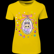 Createyou Labubu kép - Női - Sárga - 2XL női póló