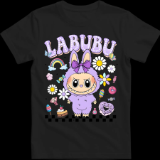 Createyou Labubu, lila - Férfi - Fekete - XL férfi póló