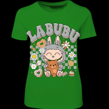 Createyou Labubu macival, szürke - Női - Zöld - S női póló