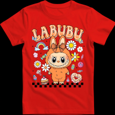 Createyou Labubu, narancssárga - Férfi - Piros - XL férfi póló