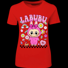 Createyou Labubu, pink - Női - Piros - XL női póló