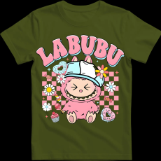 Createyou Labubu, rózsaszín - Gyermek - Sötétzöld - M