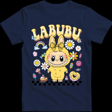 Createyou Labubu, sárgában - Férfi - Sötétkék - L férfi póló