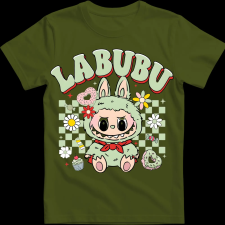 Createyou Labubu, világoszöld - Férfi - Sötétzöld - L férfi póló