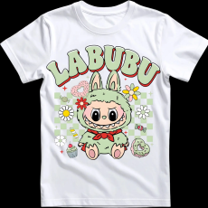 Createyou Labubu, világoszöld - Gyermek - Fehér - XL