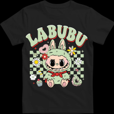 Createyou Labubu, világoszöld - Gyermek - Fekete - S gyerek póló