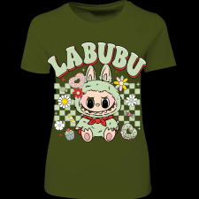 Createyou Labubu, világoszöld - Női - Sötétzöld - XL női póló