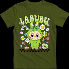 Createyou Labubu, zöld - Férfi - Sötétzöld - L férfi póló