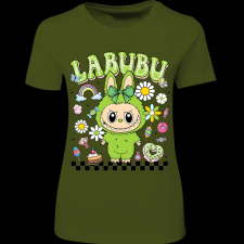 Createyou Labubu, zöld - Női - Sötétzöld - XL női póló