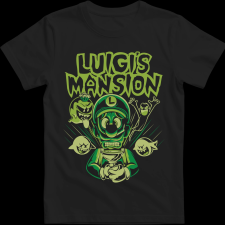 Createyou Luigi's Mansion - Férfi - Fekete - 2XL férfi póló
