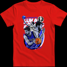 Createyou Luka Doncic - Férfi - Piros - 3XL férfi póló