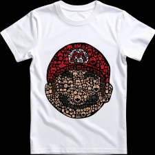 Createyou Mario - Férfi - Fehér - S férfi póló