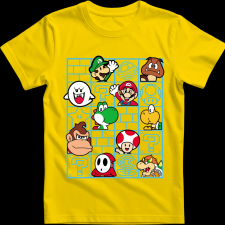 Createyou Mario figurák - Férfi - Sárga - L férfi póló