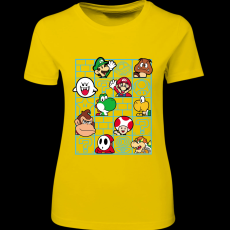 Createyou Mario figurák - Női - Sárga - L