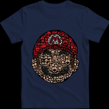 Createyou Mario - Gyermek - Sötétkék - XL gyerek póló