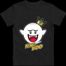 Createyou Mario King Boo - Férfi - Fekete - 2XL férfi póló