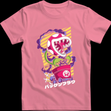 Createyou Mario Land húsevő növény - Gyermek - Pink - XL gyerek póló