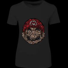 Createyou Mario - Női - Fekete - 2XL női póló