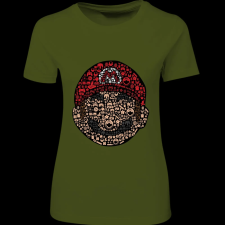Createyou Mario - Női - Sötétzöld - L női póló