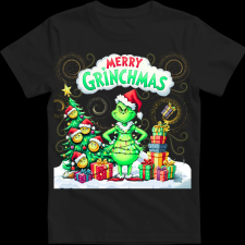 Createyou Merry Grinchmas - Férfi - Fekete - S férfi póló