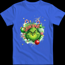 Createyou Merry Grinchmas - Férfi - Királykék - M férfi póló