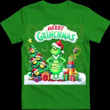 Createyou Merry Grinchmas - Férfi - Zöld - XL férfi póló