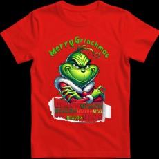 Createyou Merry Grinchmas, utálom - Férfi - Piros - XL
