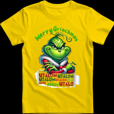 Createyou Merry Grinchmas, utálom - Férfi - Sárga - 2XL