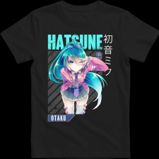 Createyou Miku Hatsune - Férfi - Fekete - 2XL férfi póló