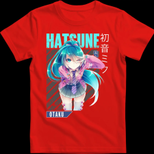 Createyou Miku Hatsune - Gyermek - Piros - XS gyerek póló