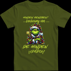 Createyou Minden rendben Grinch - Férfi - Sötétzöld - S